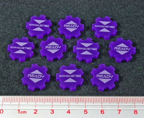 10x Purple Ready Exhausted Tokens for Imperial Assault